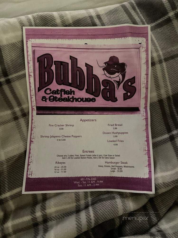 Bubba's Catfish And Steakhouse - Quitman, MS