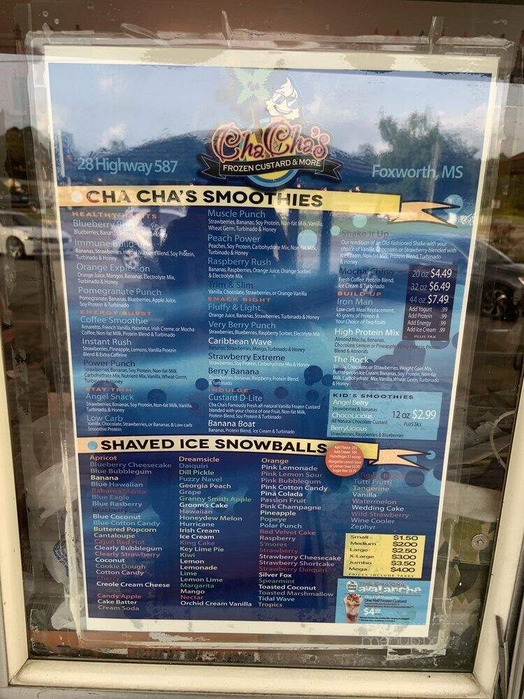 Cha Cha's Custard & More - Foxworth, MS