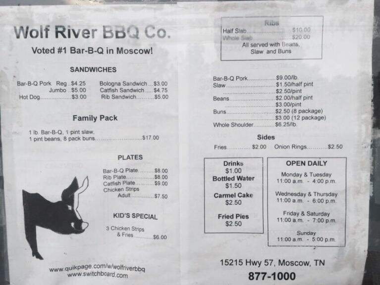 Wolf River Bbq Co - Moscow, TN