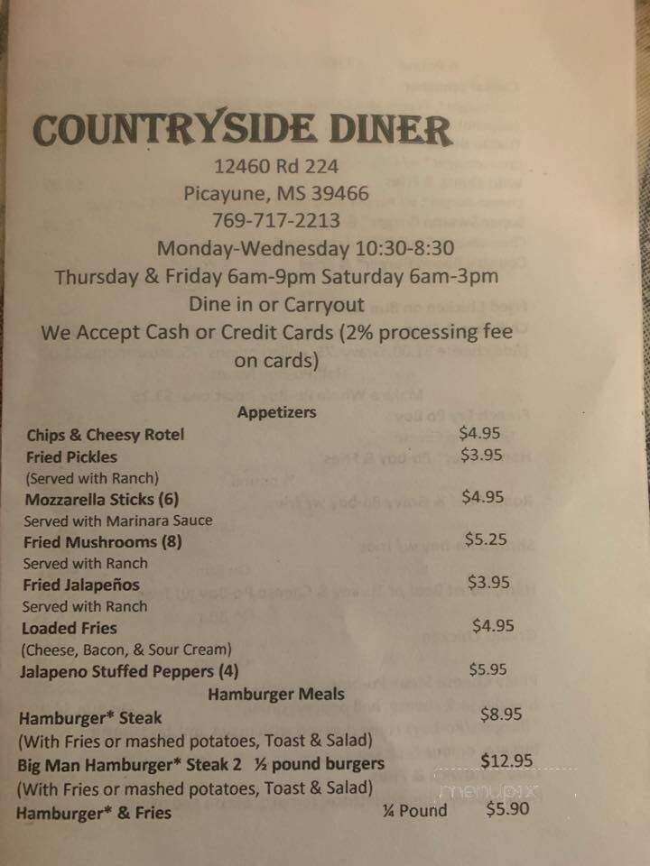 Countryside Diner - Picayune, MS