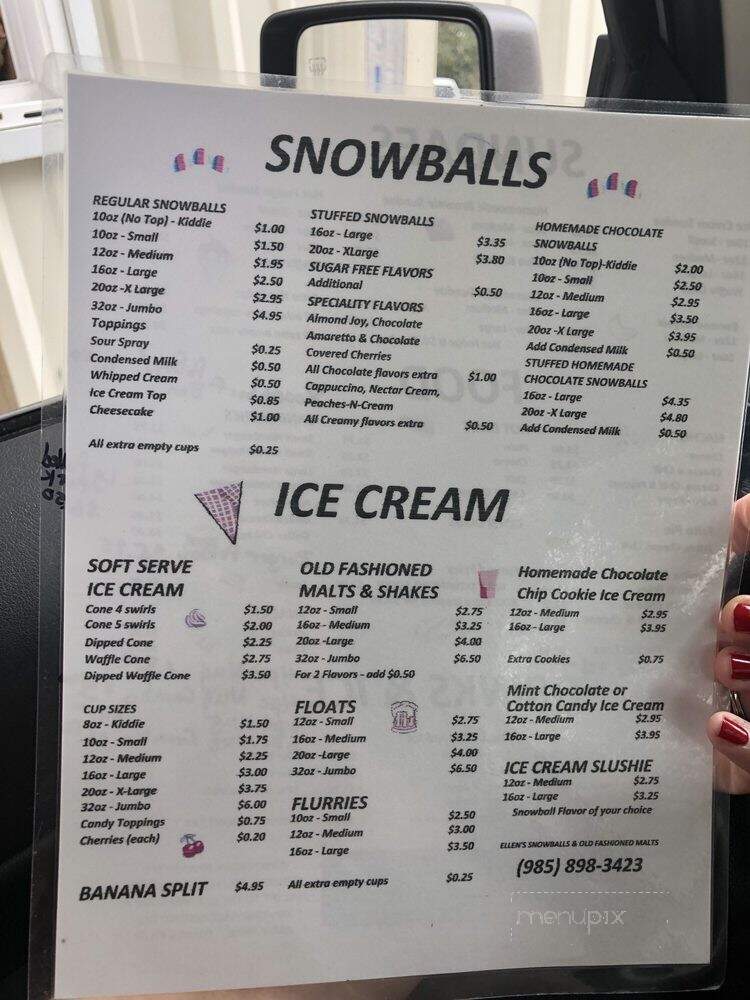 Ellen's Snowballs & Old Fashioned Malts - Covington, LA