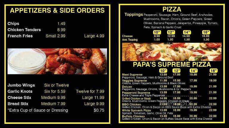 Papa's Subs & Pizza - Mccomb, MS