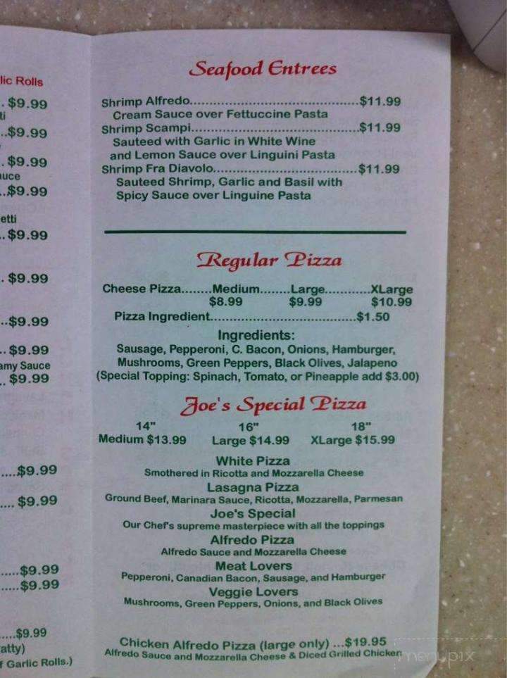 Joe's Pizza and Pasta - Magnolia, AR