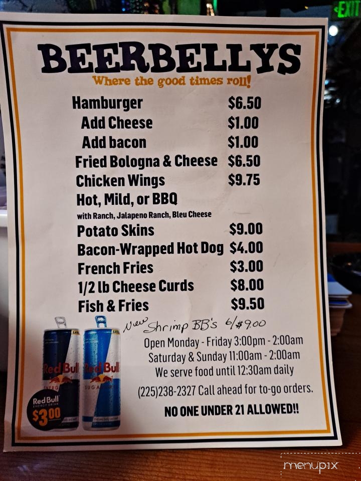 Beer Bellys Bar & Grill - Plaquemine, LA